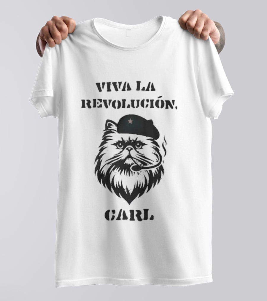 Viva La Revolución Carl Beret Cat T-Shirt