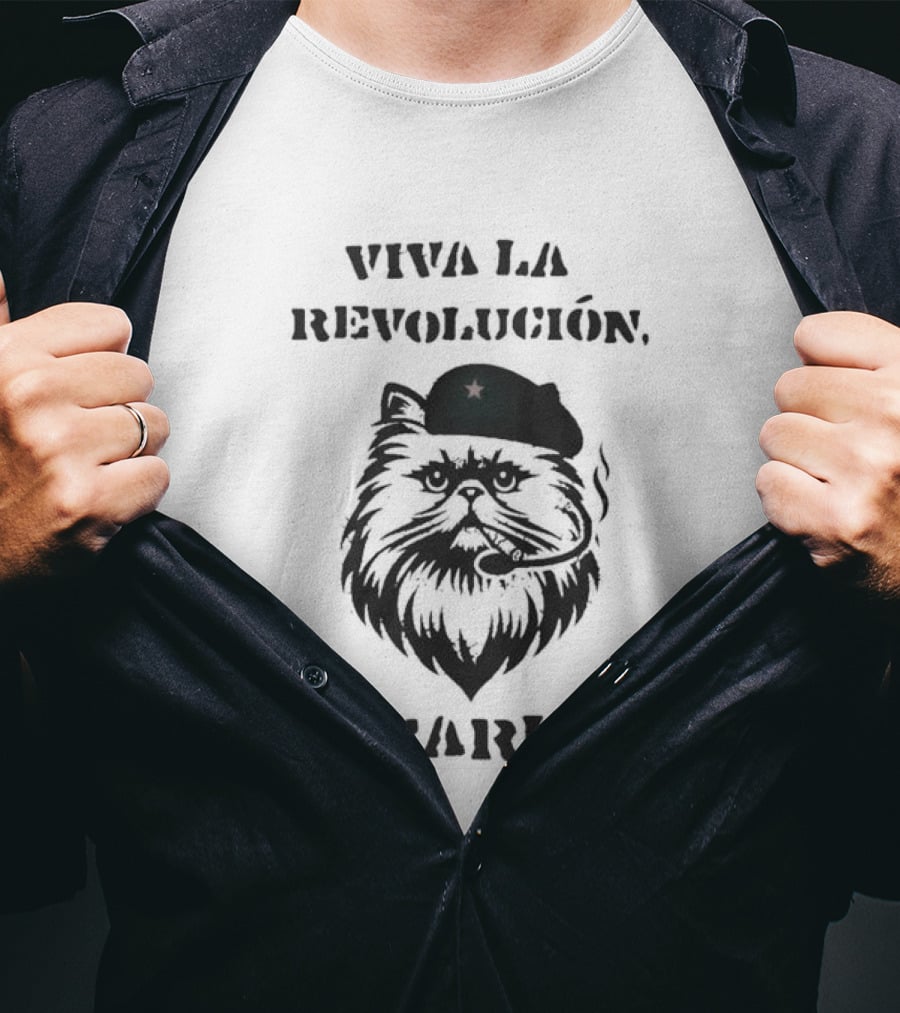 Viva La Revolución Carl Beret Cat T-Shirt