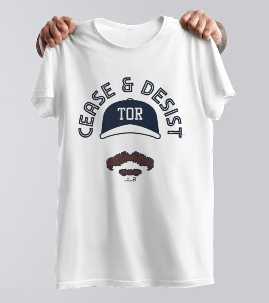 Cease & Desist TDR Hat And Mustache T-Shirt