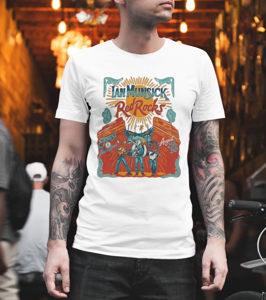 Ian Munsick Red Rocks August 25th 2026 Ernest Ned LeDoux T-Shirt