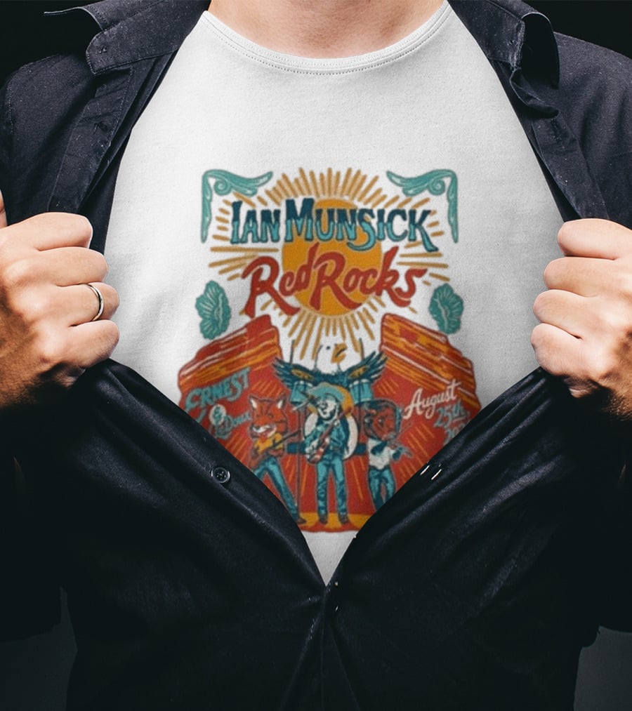 Ian Munsick Red Rocks August 25th 2026 Ernest Ned LeDoux T-Shirt