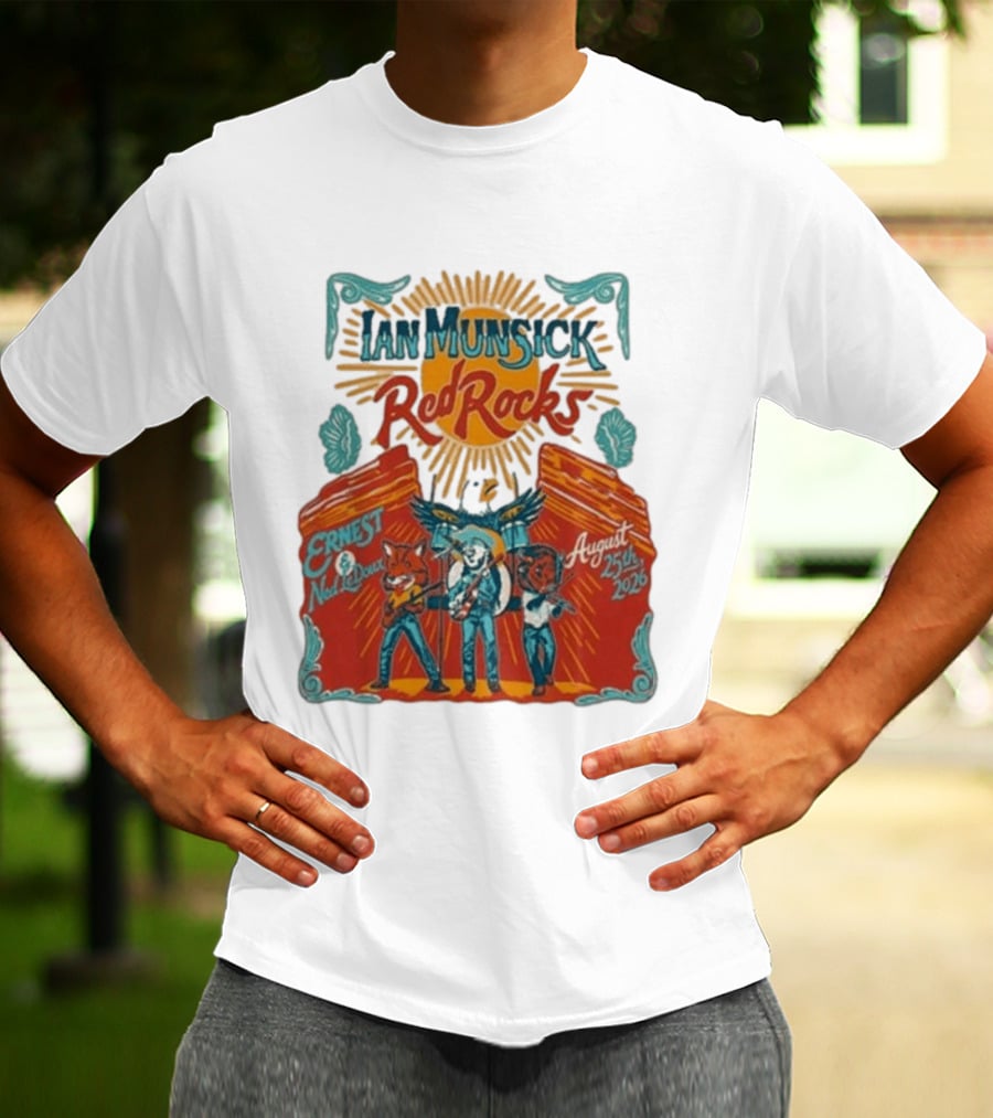 Ian Munsick Red Rocks August 25th 2026 Ernest Ned LeDoux T-Shirt