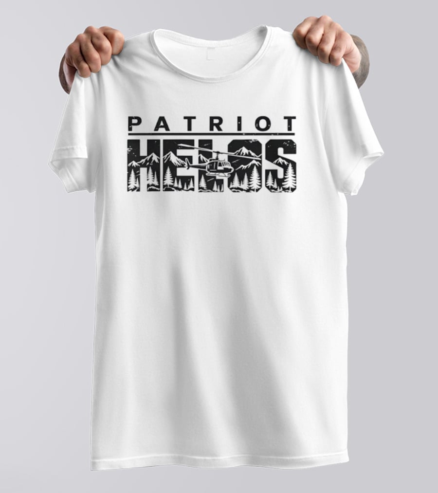 Patriot Helos Helicopter Mountain Forest Adventure T-Shirt