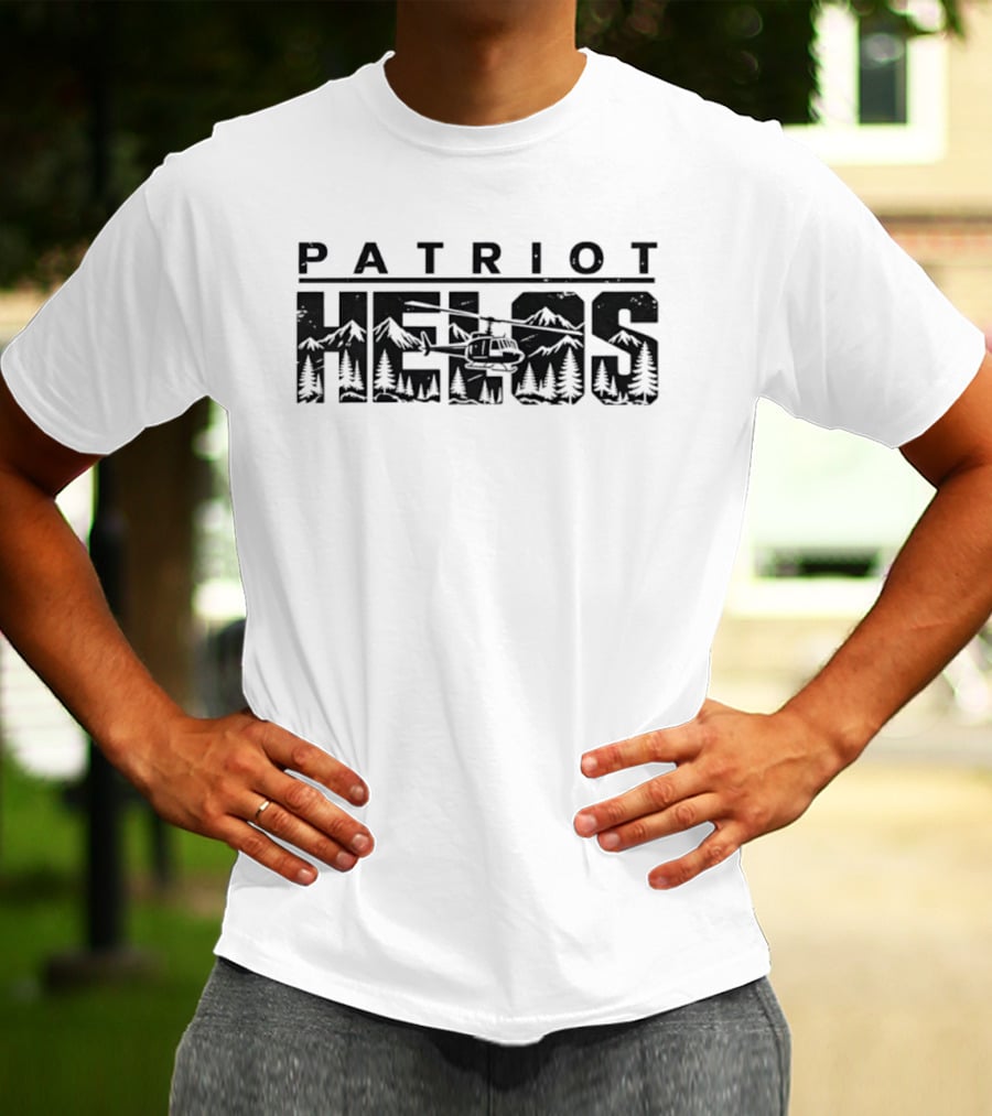 Patriot Helos Helicopter Mountain Forest Adventure T-Shirt