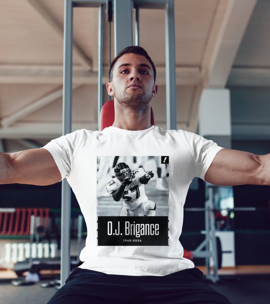 O.J. Brigance 1969 2026 Football Player Memoriam T-Shirt