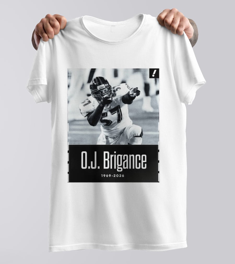 O.J. Brigance 1969 2026 Football Player Memoriam T-Shirt
