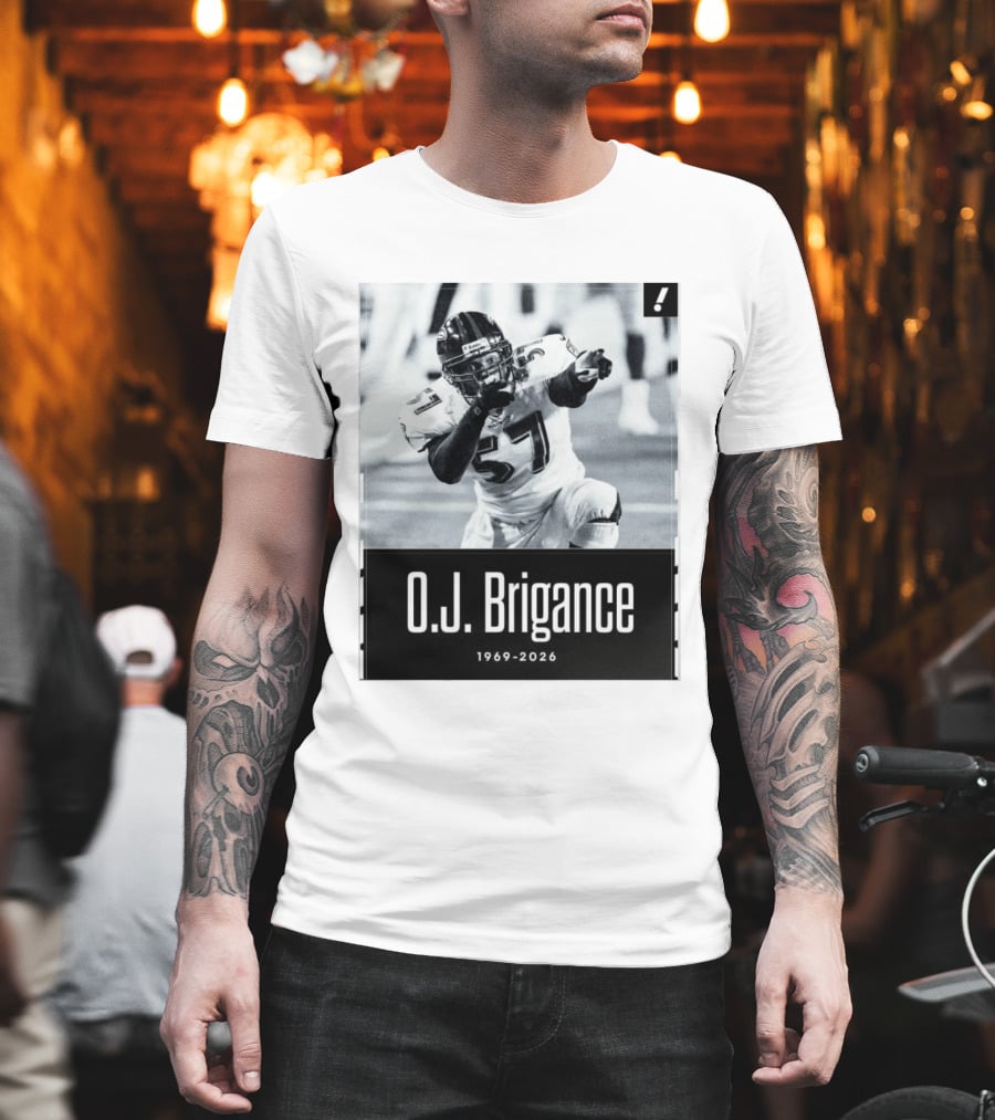 O.J. Brigance 1969 2026 Football Player Memoriam T-Shirt