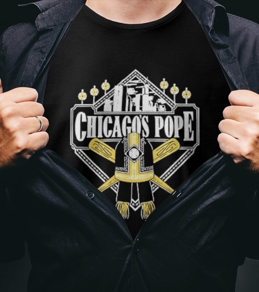 Chicago White Sox Chicago's Pope Baseball Crossed Bats T-Shirt