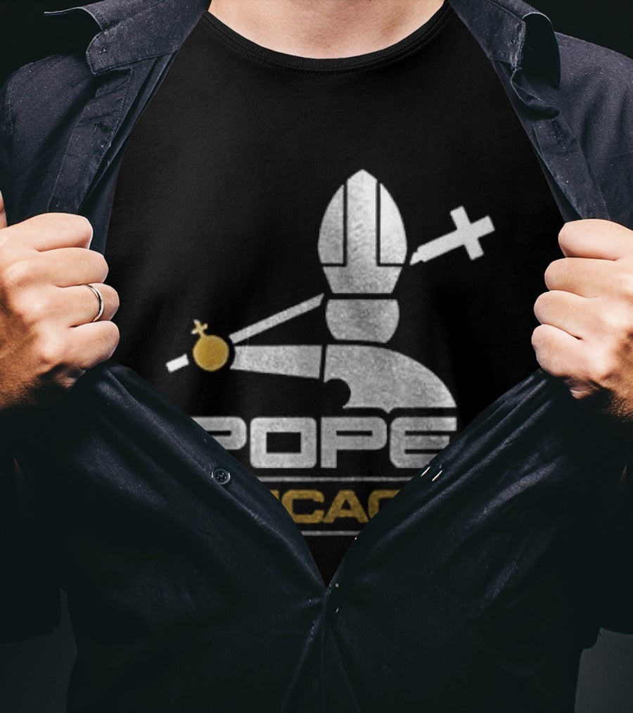 Chicago White Sox Pope Chicago Silver Cross Baseball T-Shirt