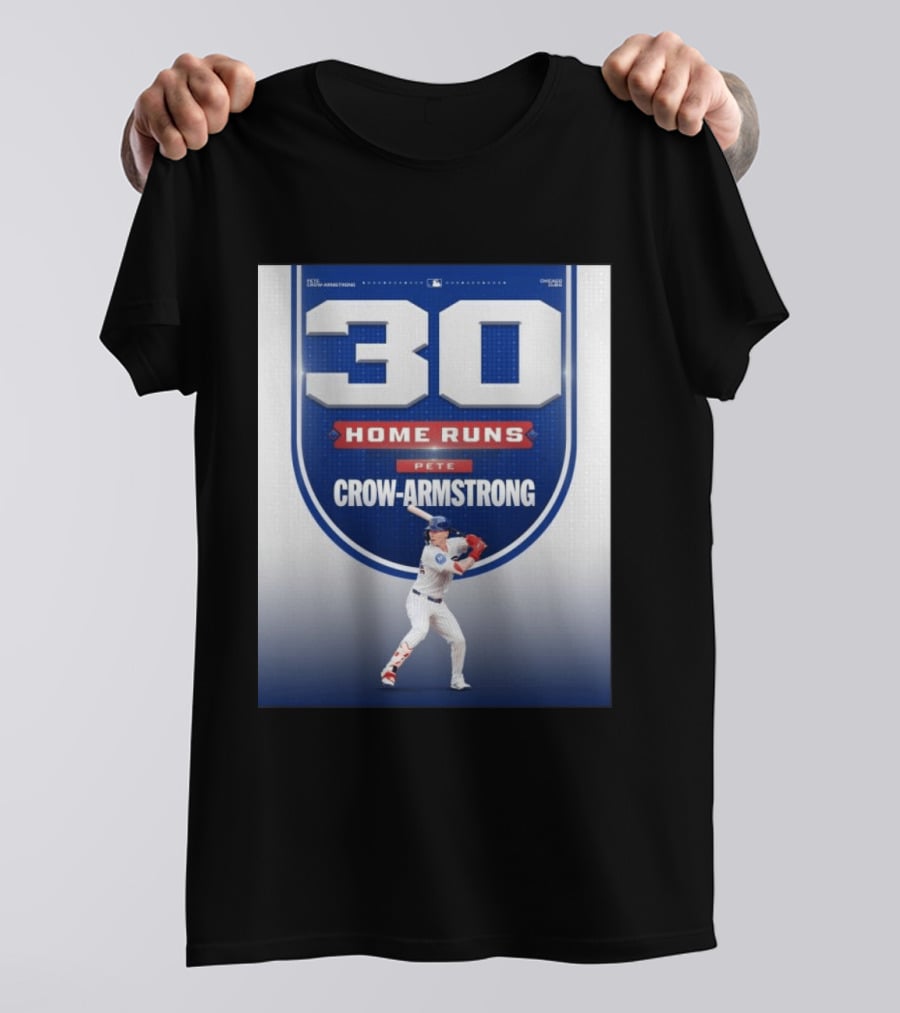 30 Home Runs Pete Crow Armstrong Chicago Cubs T-Shirt