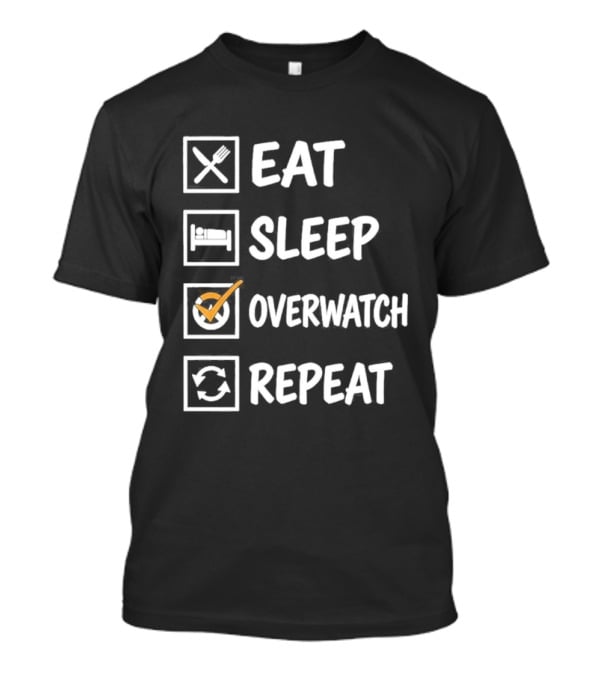 Eat Sleep Over Repeat Gaming Lifestyle Cycle T-Shirt
