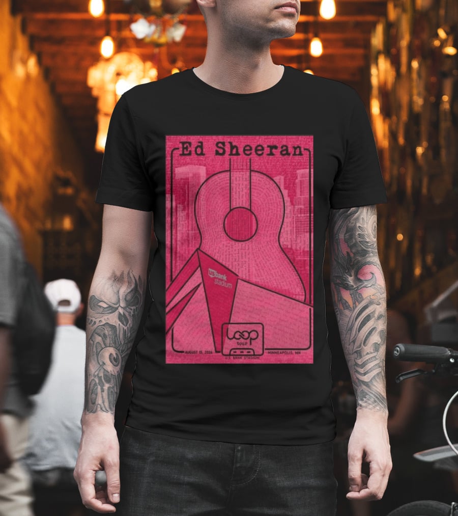 Ed Sheeran Loop Tour August 15 2026 U.S. Bank Stadium Minneapolis MN T-Shirt
