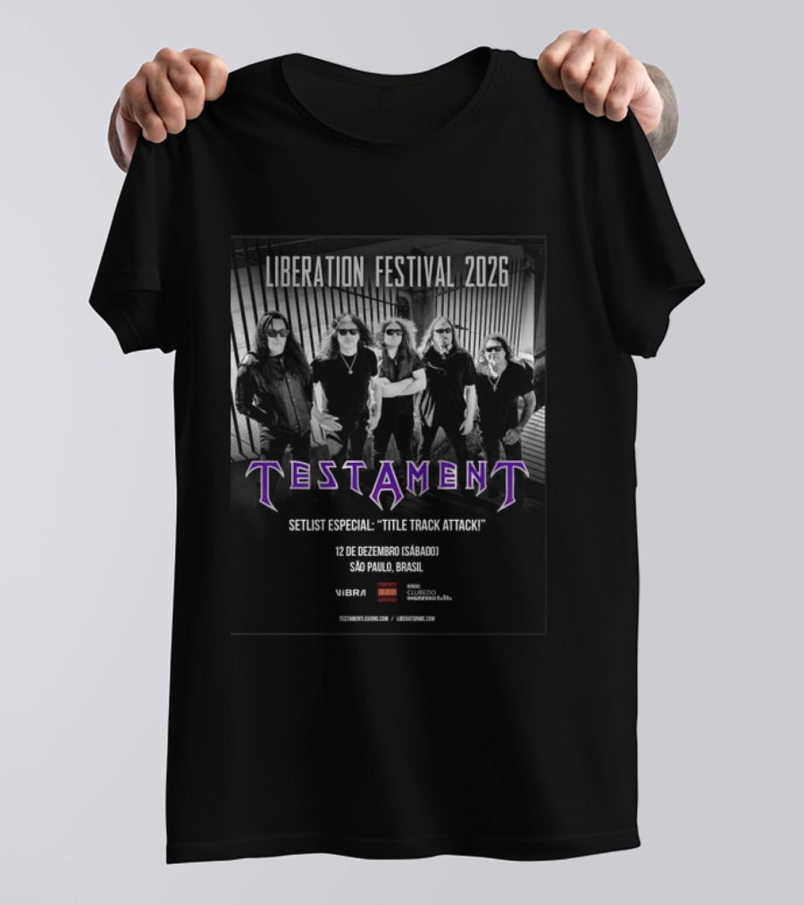 Testament Liberation Festival 2026 São Paulo December 12 Setlist Especial Title Track Attack T-Shirt