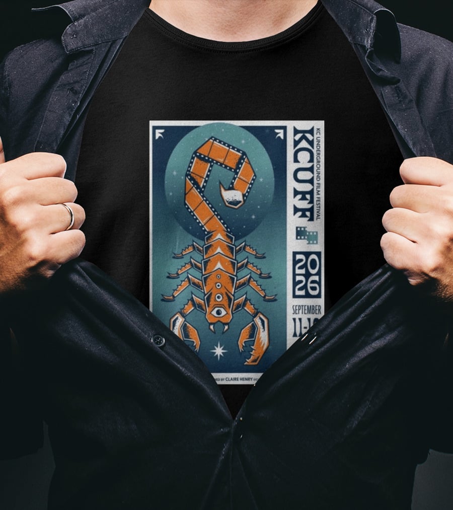 KC Underground Film Festival 2026 Scorpion September 11 19 Charlotte Street Foundation T-Shirt