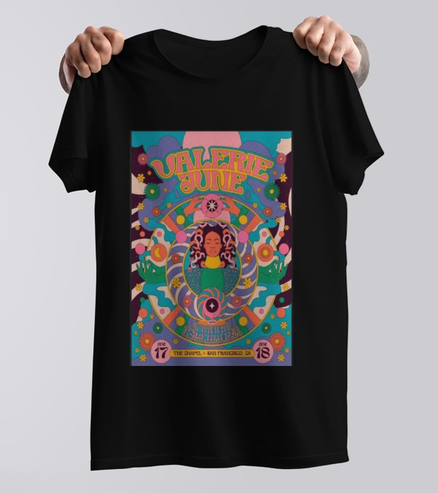 Valerie June With Samantha Diaz August 17 18 2026 The Chapel San Francisco CA T-Shirt