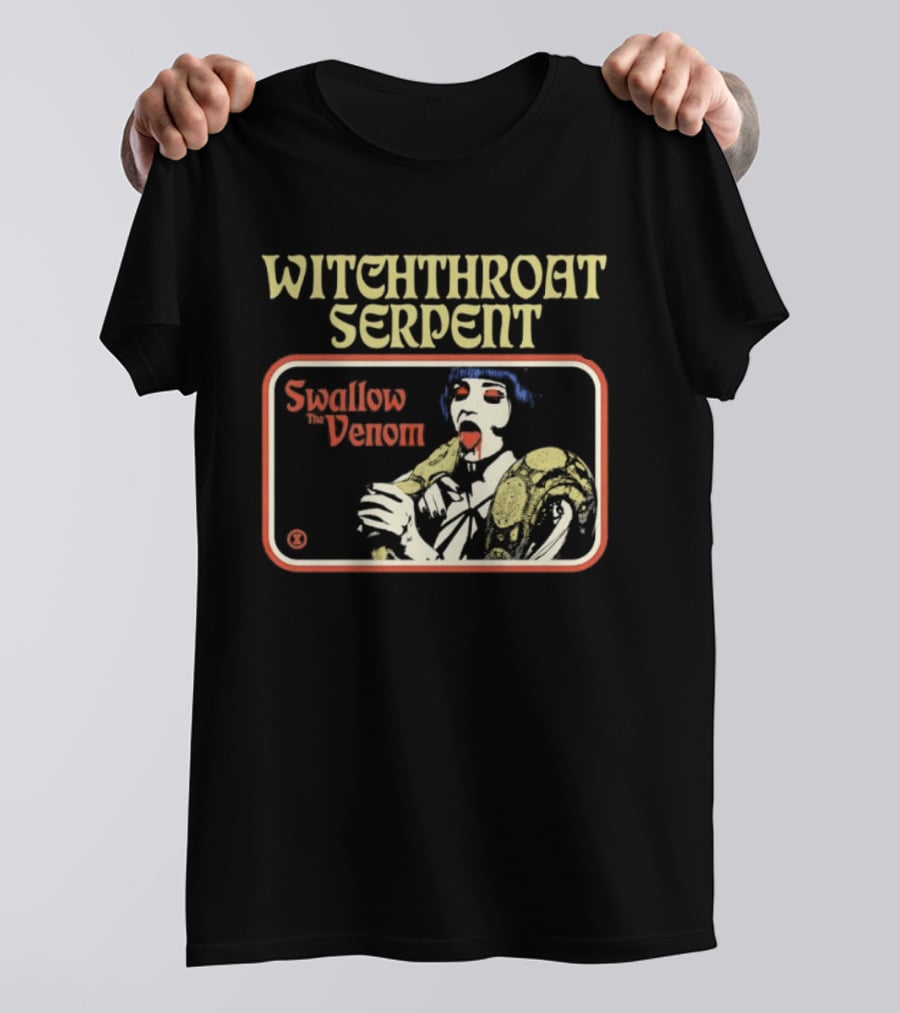 Witchthroat Serpent Swallow The Venom Doom Metal Psychedelic T-Shirt