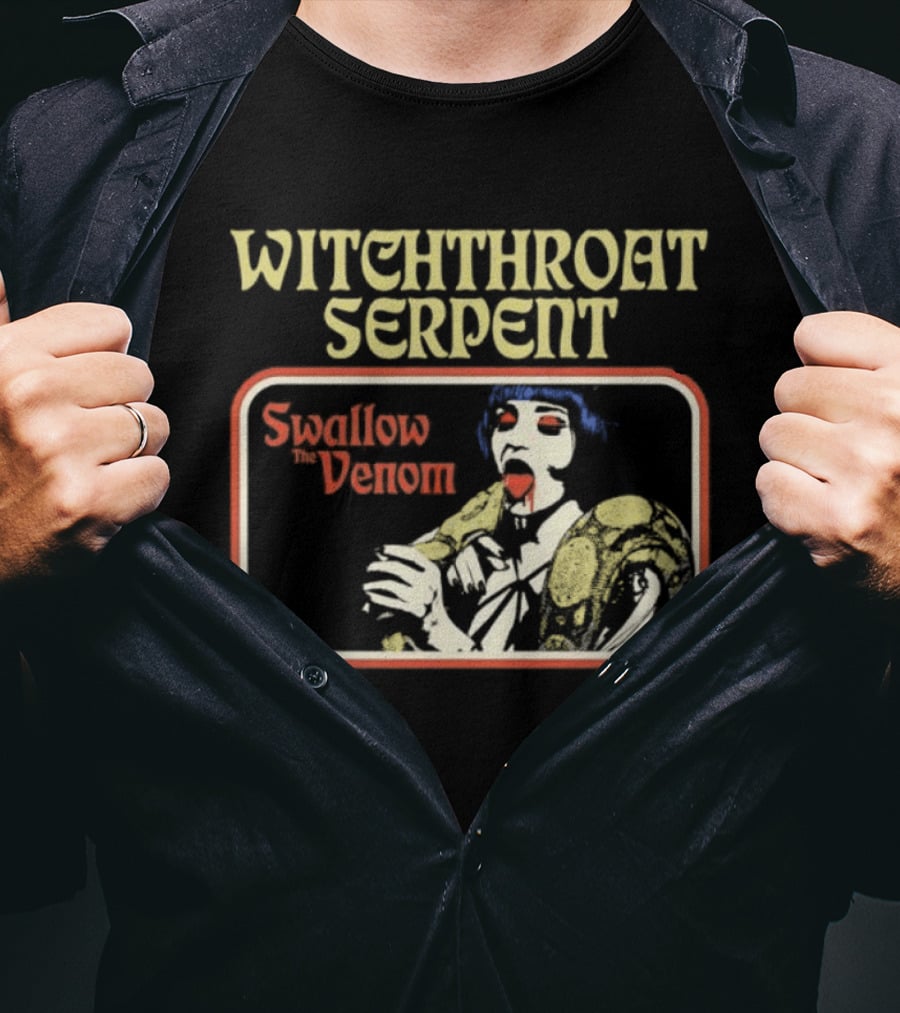 Witchthroat Serpent Swallow The Venom Doom Metal Psychedelic T-Shirt