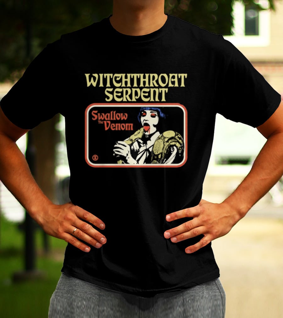 Witchthroat Serpent Swallow The Venom Doom Metal Psychedelic T-Shirt