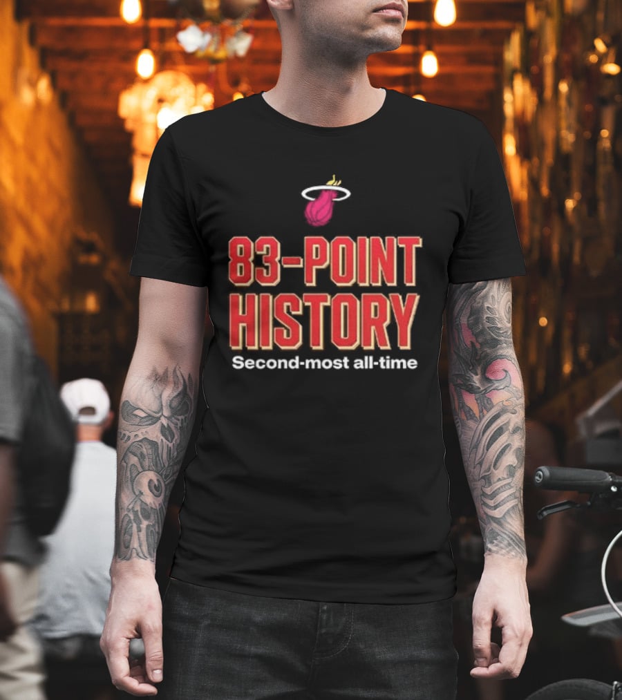 Miami Heat Bam Adebayo 83 Point History Second Most All Time T-Shirt