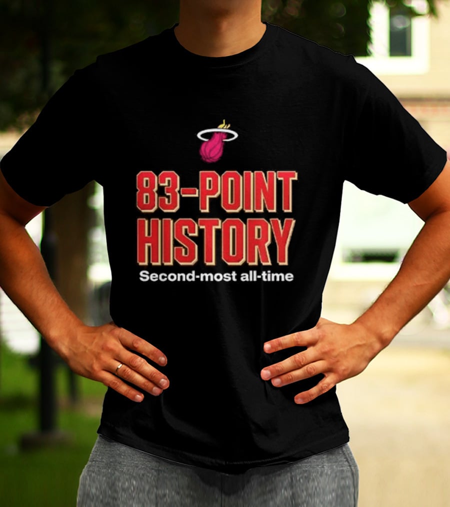 Miami Heat Bam Adebayo 83 Point History Second Most All Time T-Shirt
