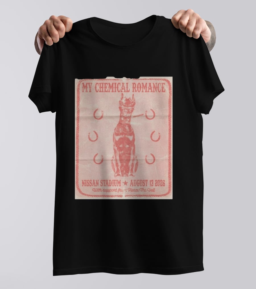 My Chemical Romance Nissan Stadium August 13 2026 With Support From Pierce The Veil T-Shirt