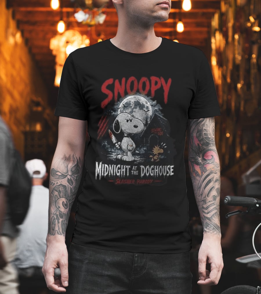 Snoopy Midnight At The Doghouse Slasher T-Shirt