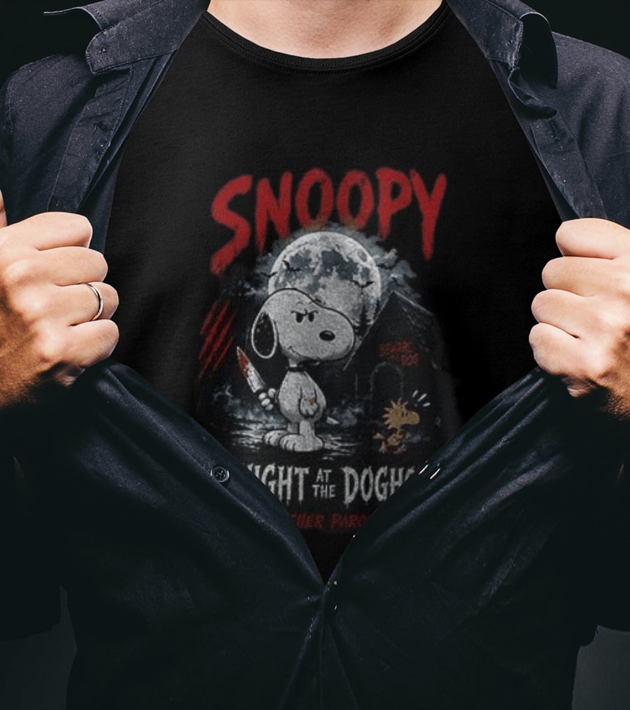 Snoopy Midnight At The Doghouse Slasher T-Shirt