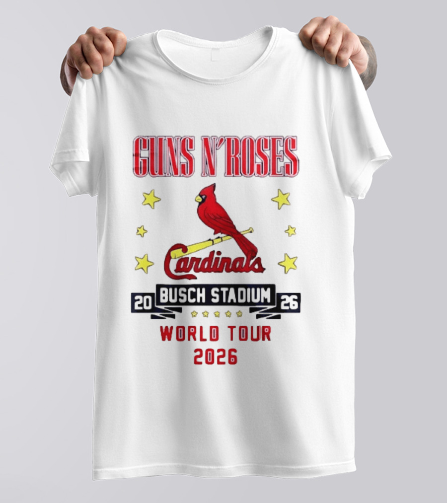 Guns N' Roses Busch Stadium St Louis Cardinals World Tour 2026 T-Shirt