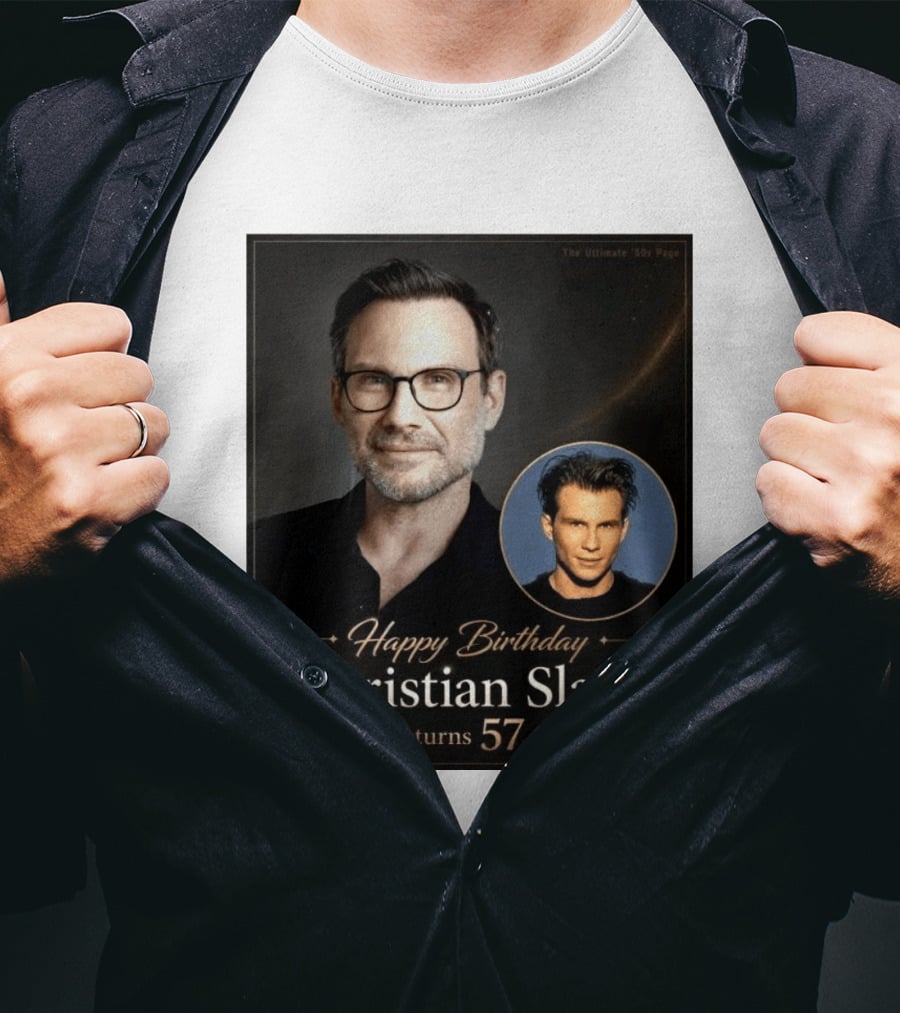 Happy Birthday Christian Slater Turns 57 Ultimate 80s Page T-Shirt
