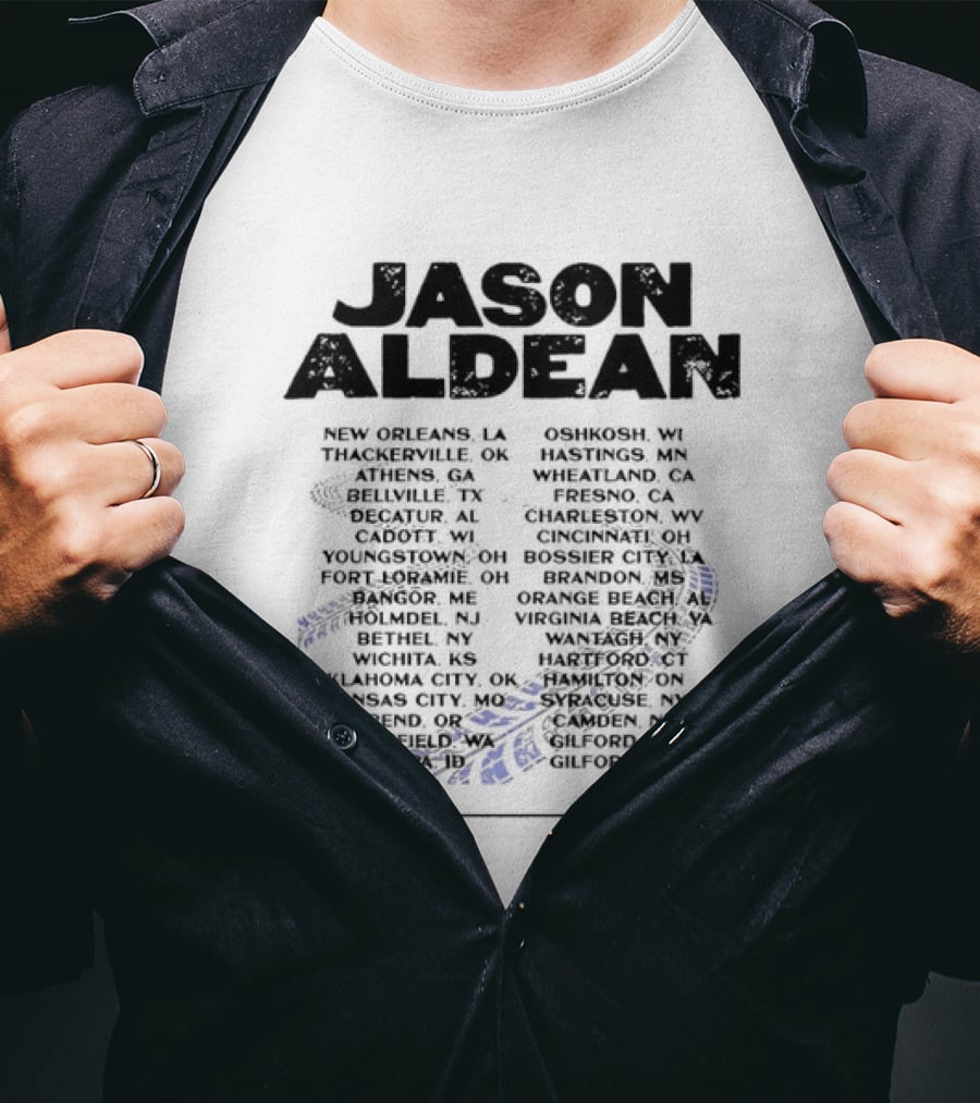 Jason Aldean Tour 2026 Concert Dates Schedule Country Music Events T-Shirt