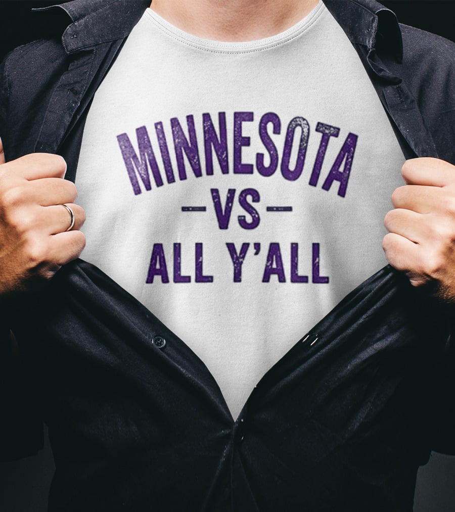 Minnesota Vikings Vs All Y'all Patriot Day Flag T-Shirt