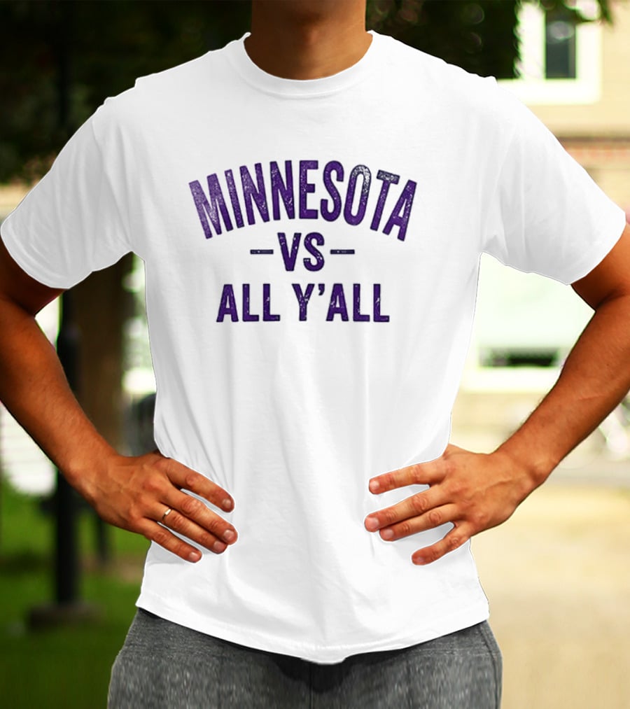 Minnesota Vikings Vs All Y'all Patriot Day Flag T-Shirt