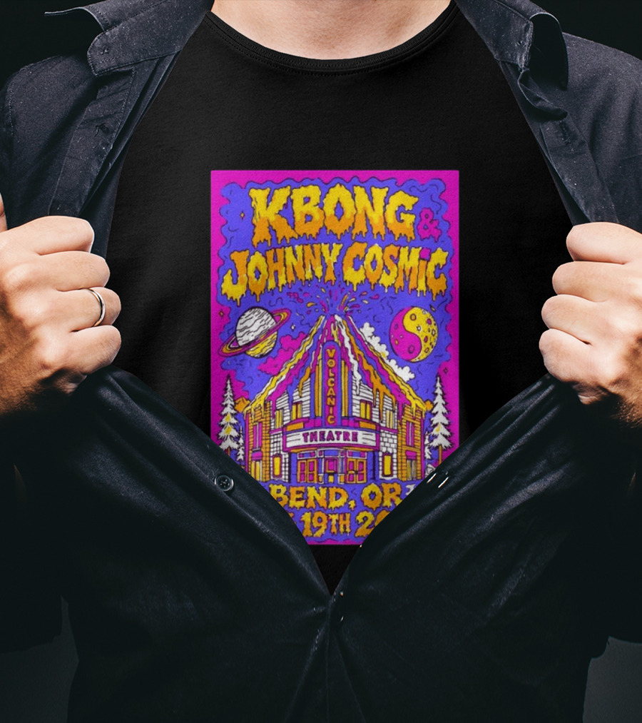 KBong Johnny Cosmic Bend OR August 19th 2026 Volcanic Theatre Concert T-Shirt