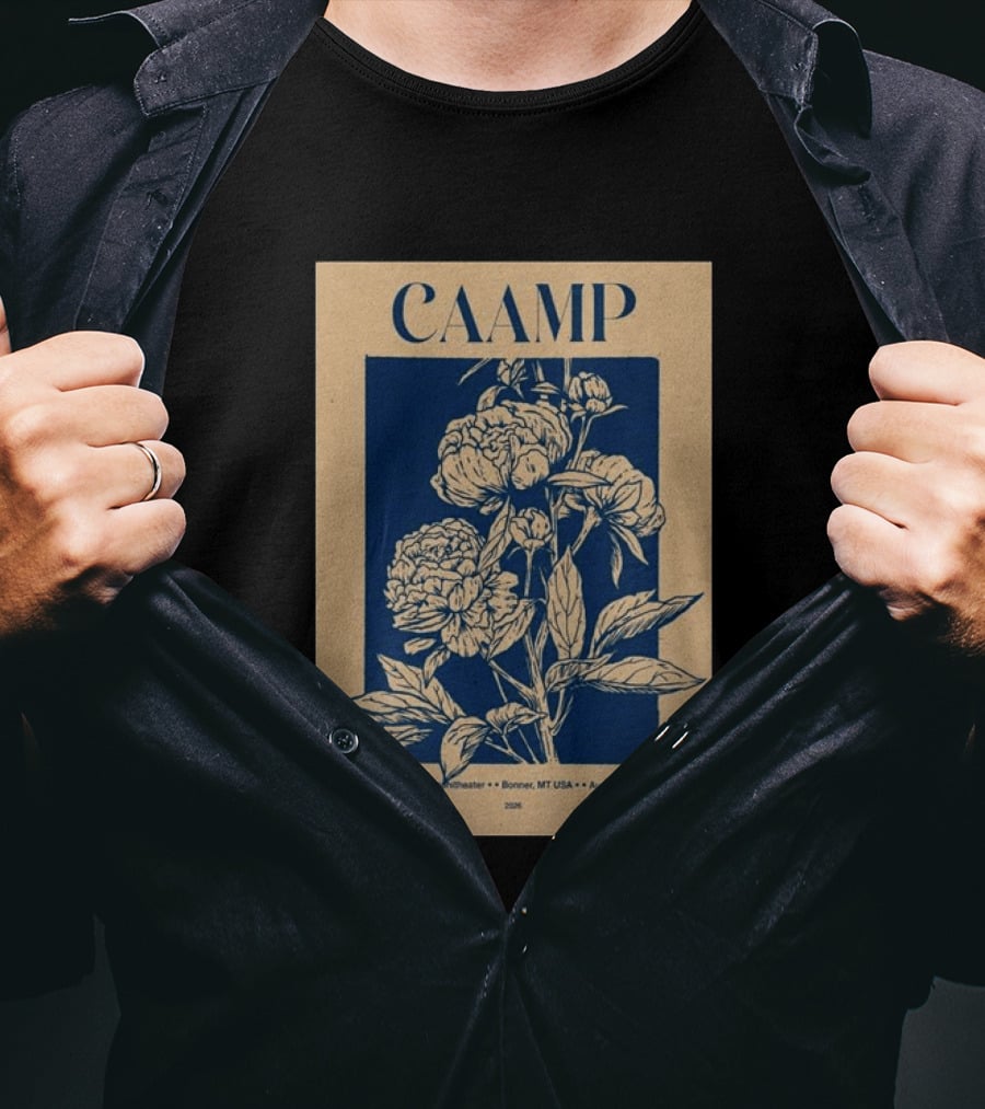 CAAMP KettleHouse Amphitheater Bonner MT August 17+18 2026 Floral T-Shirt