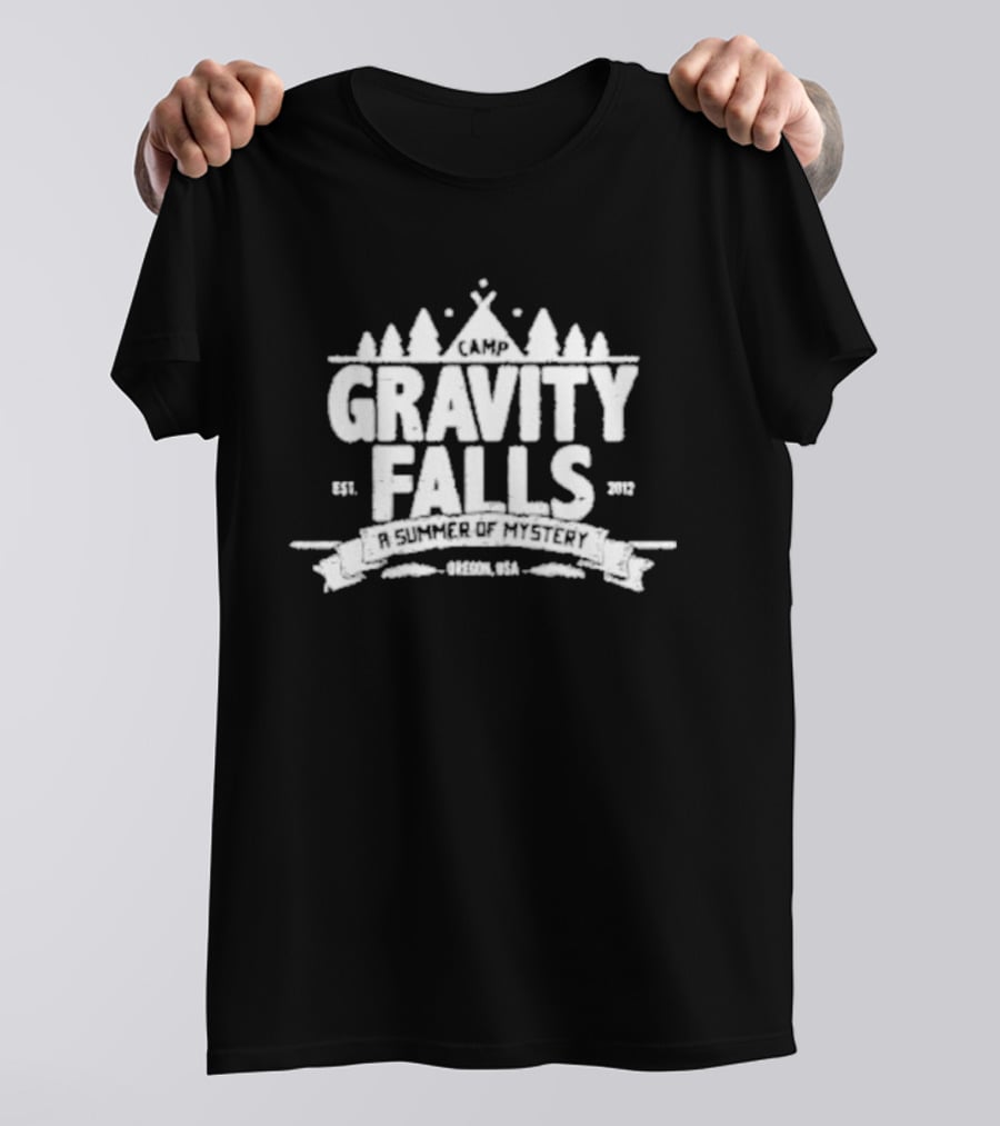 Camp Gravity Falls A Summer Of Mystery Drecon USA Est. 2012 T-Shirt