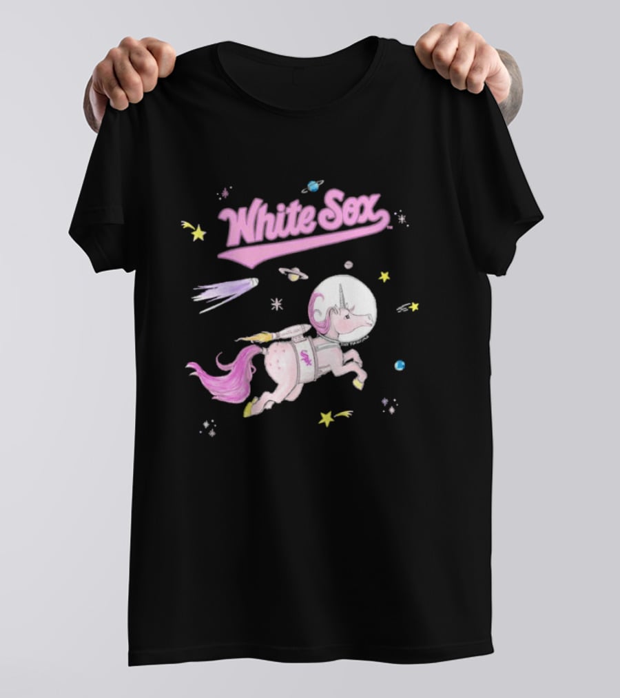 Chicago White Sox Tiny Turnip Youth Space Unicorn Galaxy Adventure T-Shirt