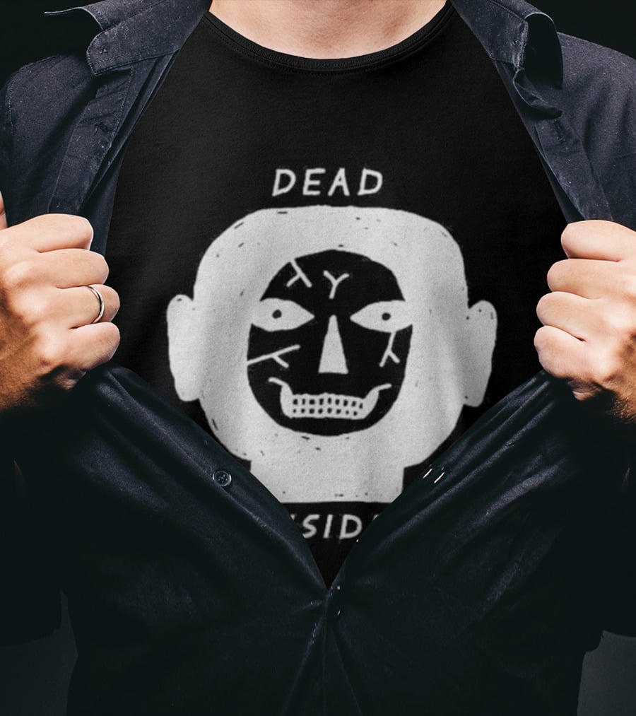 Dead Inside Skull Face Gothic Dark Minimalist T-Shirt