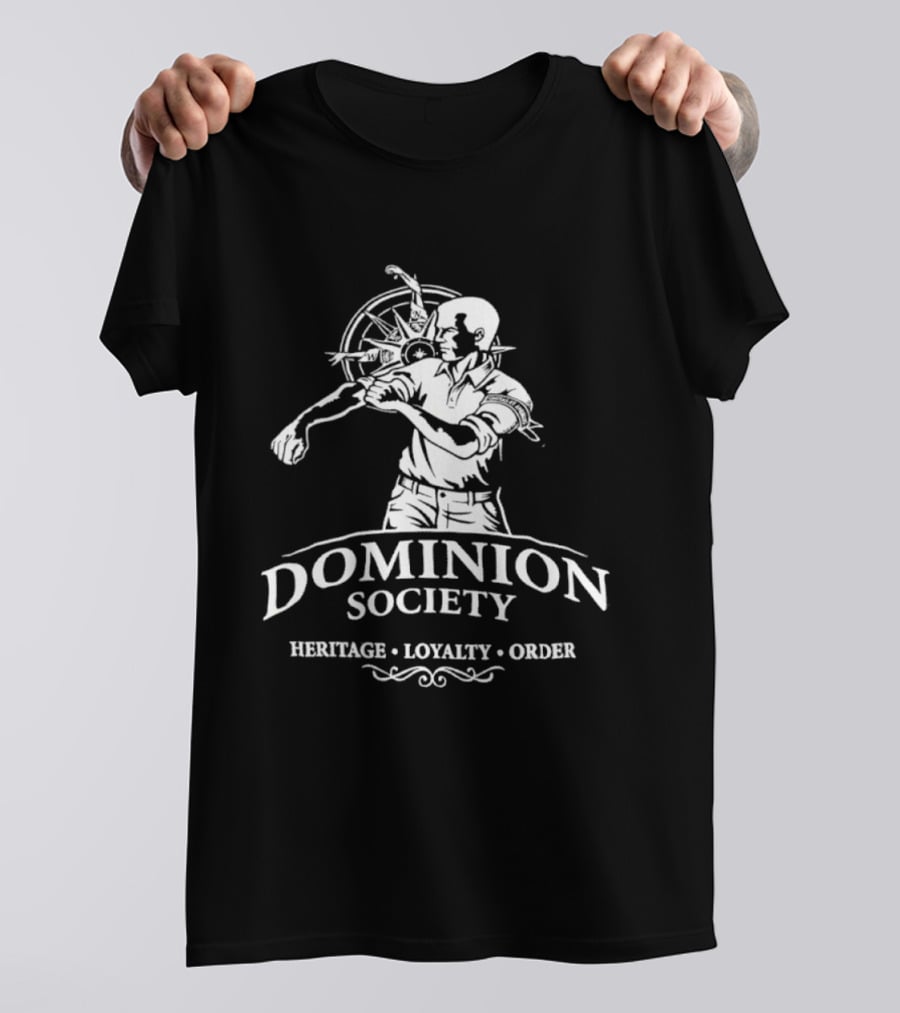 Dominion Society Heritage Loyalty Order Unitas Et Animus Wheel And Figure T-Shirt