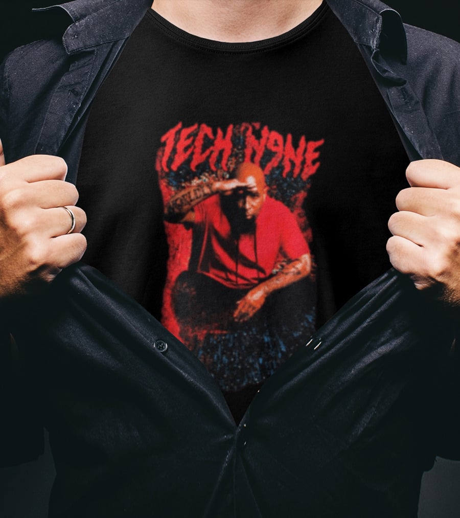 Strange Music Tech N9ne Salute Red Black T-Shirt