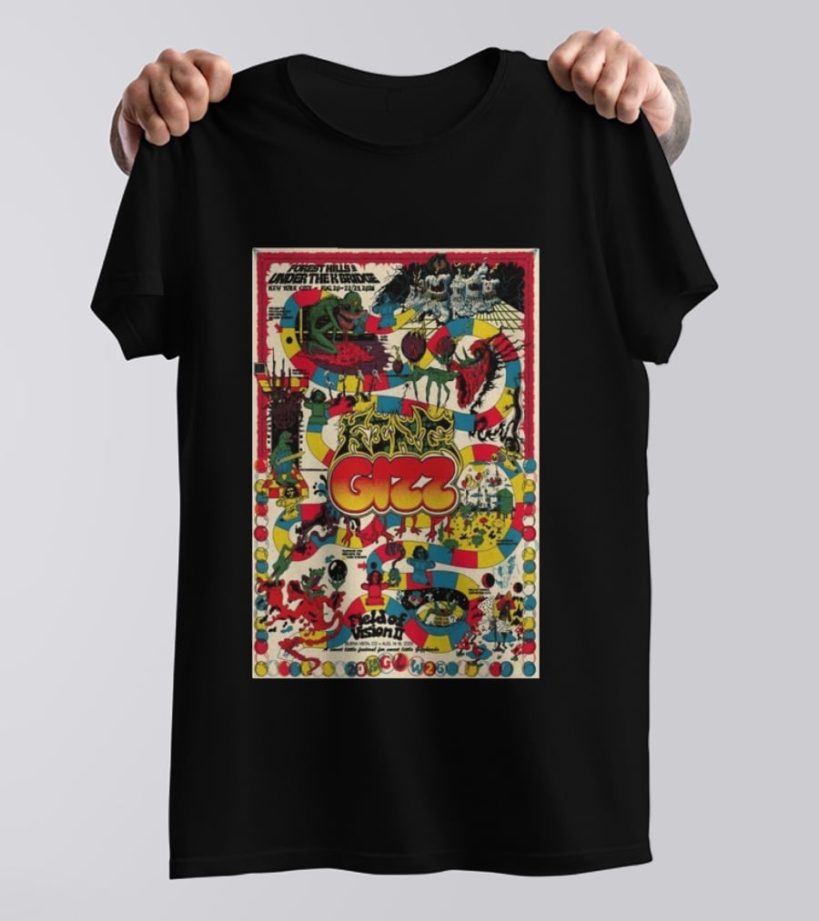 Goose Aug 18 2026 Commodore Ballroom Vancouver BC Flying Gizz Field Of Vision New York City Forest Hills Under The Rainbow T-Shirt