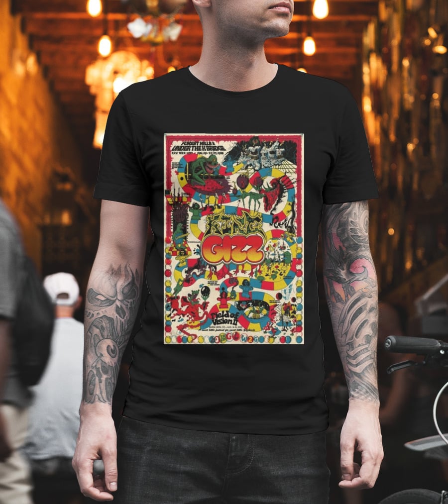 Goose Aug 18 2026 Commodore Ballroom Vancouver BC Flying Gizz Field Of Vision New York City Forest Hills Under The Rainbow T-Shirt