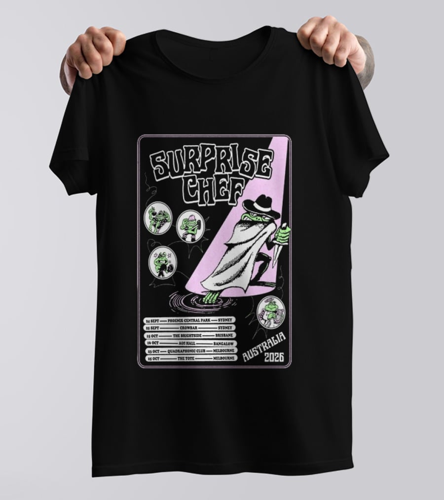 Surprise Chef 2026 Australia Tour Dates Sydney Brisbane Melbourne T-Shirt