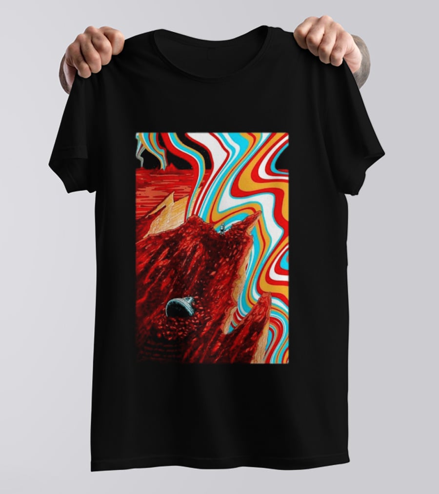 Gov't Mule Livingston MT August 18 2026 Event Psychedelic Swirls Alien Landscape T-Shirt