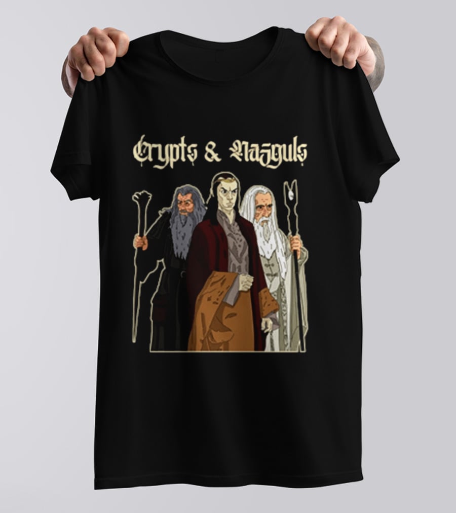 Crypts & Nazgûls Wizards Of The Rings Characters T-Shirt