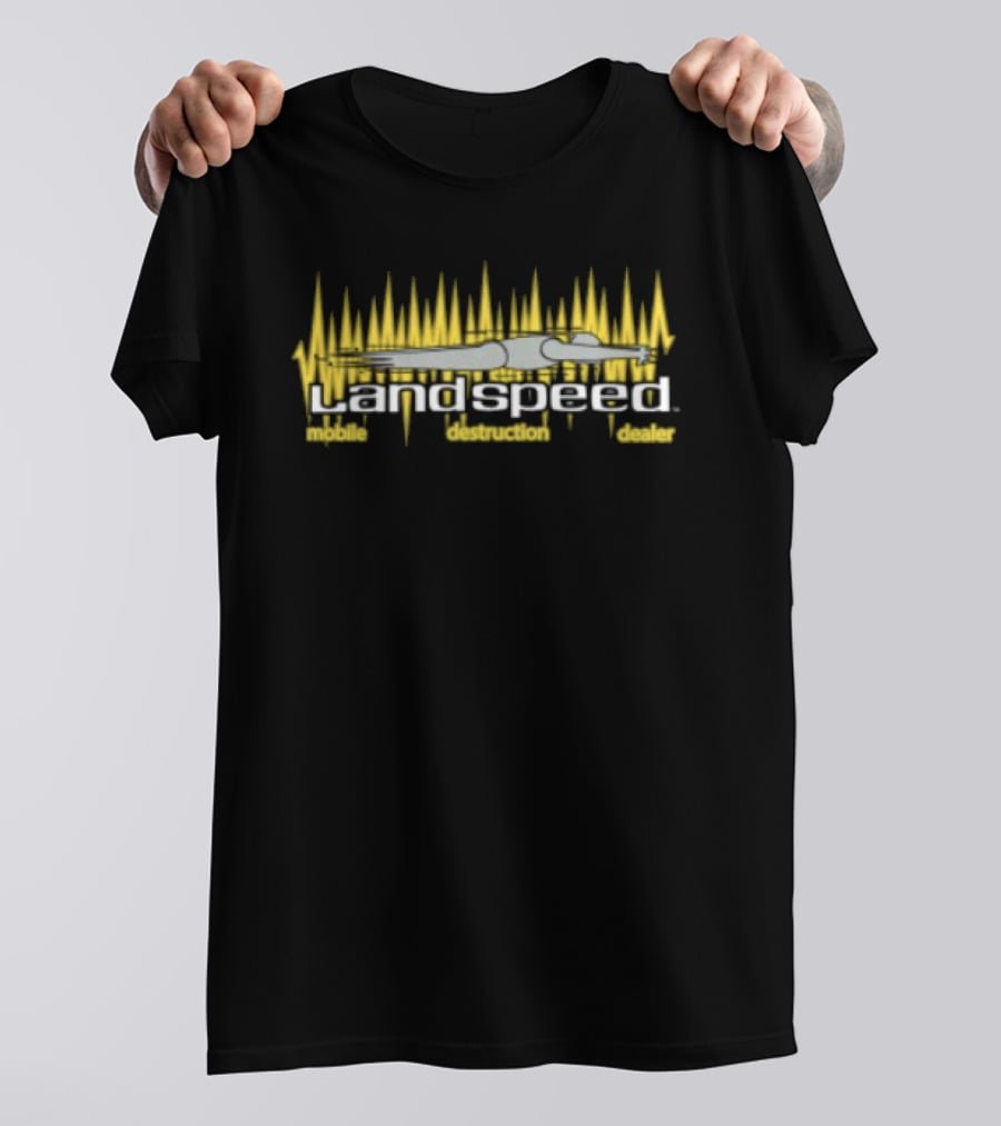 Welcome To Bootville Store Landspeed Yellow Flame Racer T-Shirt