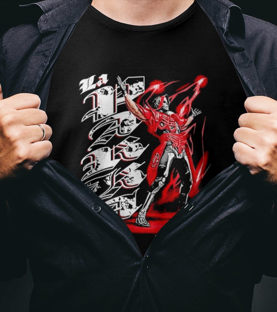 La Parka AAA Lucha Libre Legend Skeleton Warrior Action Hero T-Shirt