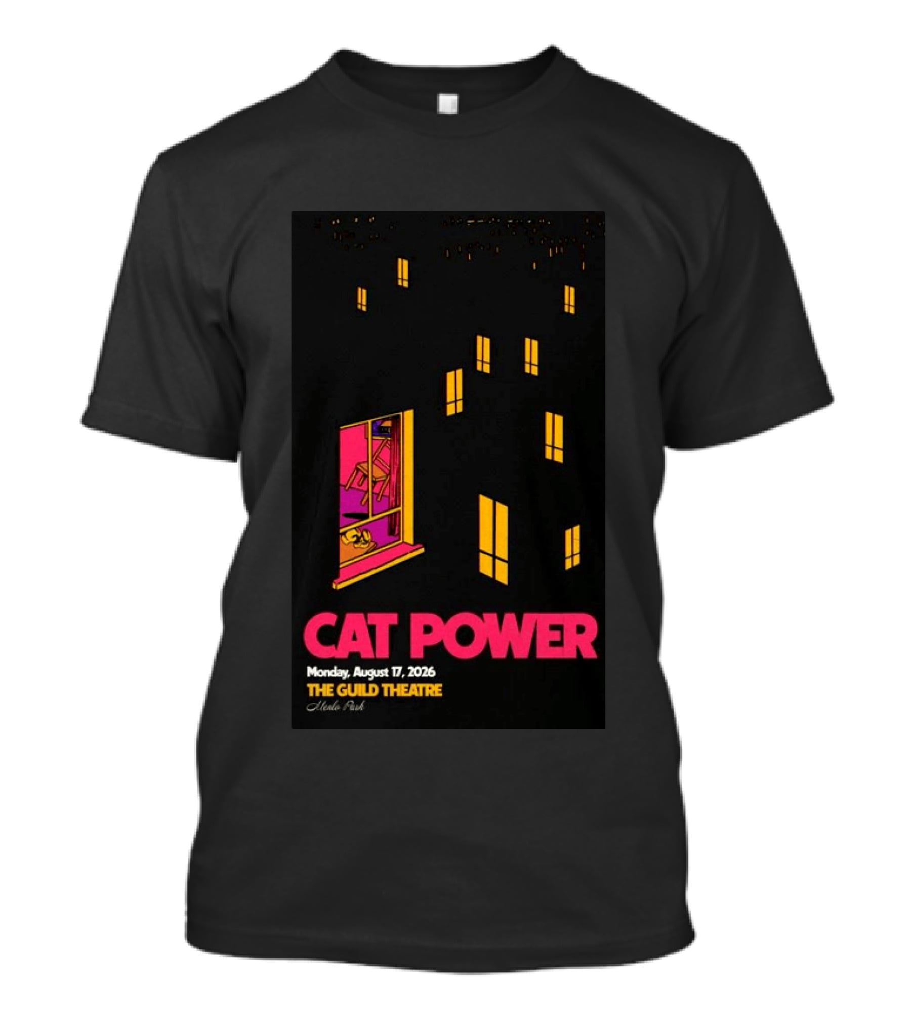 Cat Power Menlo Park August 17 2026 Guild Theatre Concert T-Shirt