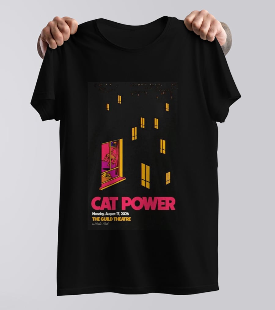 Cat Power Menlo Park August 17 2026 Guild Theatre Concert T-Shirt