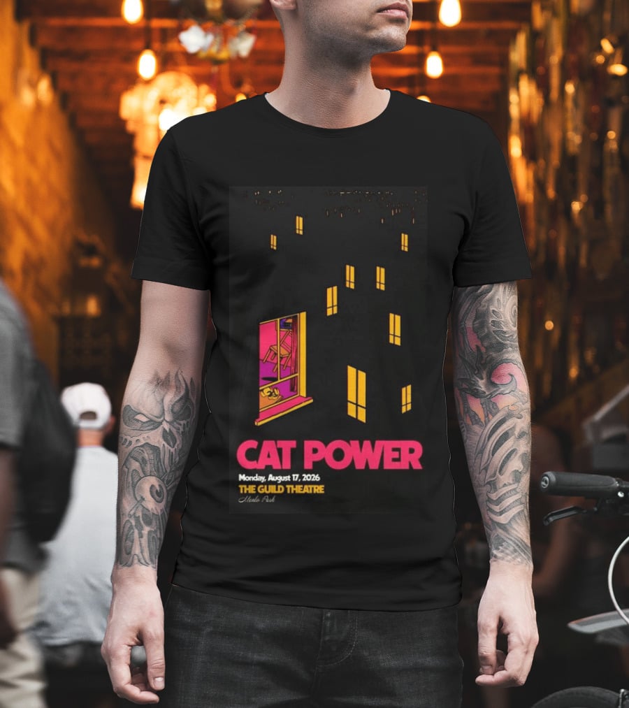 Cat Power Menlo Park August 17 2026 Guild Theatre Concert T-Shirt