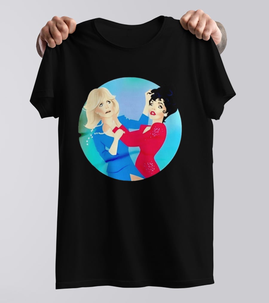 Alexis Carrington Krystle Carrington Iconic Dynasty Catfight Scene T-Shirt